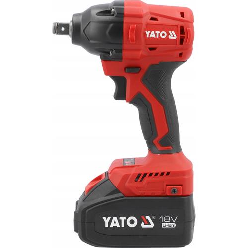 Maina de insurubat cu impact fara perii Yato YT-8277925, 18V, 350Nm, 2 acumulatori, 1,1kg, cu adaptor 1/2inch la 1/4inch