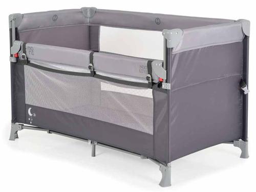 Patut de copii Moni Next Level, 125 x 65 x 74 cm, 0-15kg, Gri