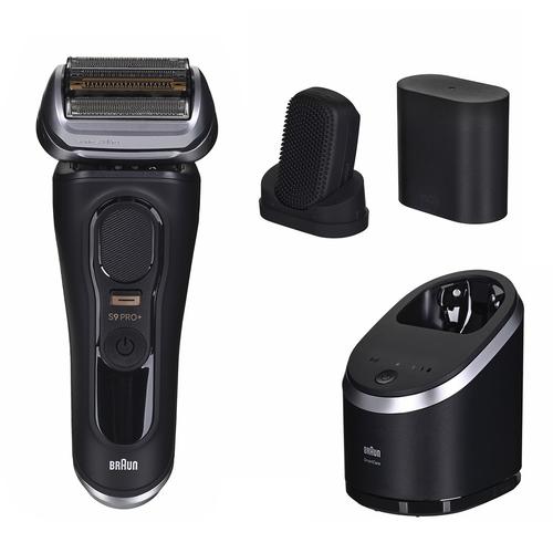 Aparat de ras electric Braun Seria 9 Pro+ 9590cc, Umed/Uscat, Autonomie 60 minute, Statie de incarcare, Husa de calatorie (Negru)