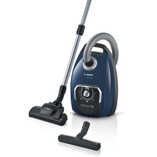 Aspirator cu sac Bosch Seria 8 BGB75X494, 650 W, Sac 5 L, Raza de operare 15 m (Albastru)