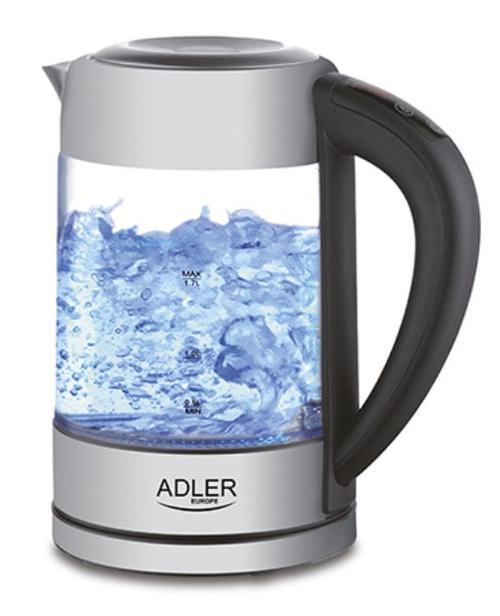 Fierbator apa Adler AD 1247 NEW, 2200 W, 1.7 L (Argintiu/Negru)