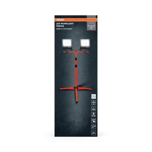 Lampa de lucru cu LED, Osram, 2x50W, multiunghiular, IP65, inaltime ajustabila 1.8m
