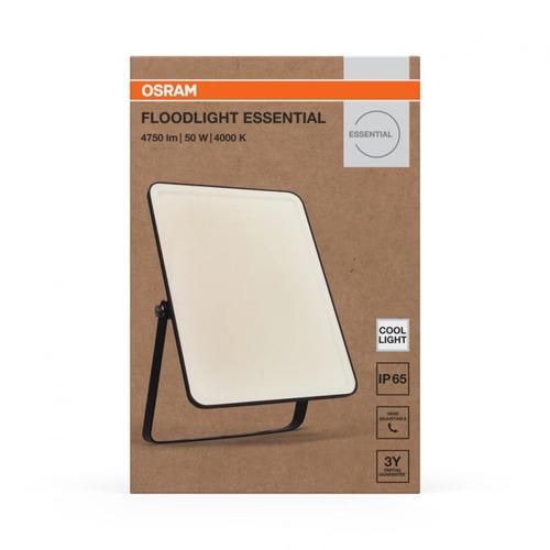 Proiector LED Osram 000004099854429811 Essential 50W 220-240V 4500lm Lumina Neutra(4000K) IP65 23.8x3x16.1cm Aluminiu Negru