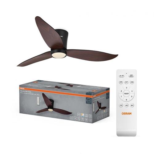 Ventilator de plafon Osram Fohn 1168, 41W, 1500lm, telecomanda, 3000/4000/6500K