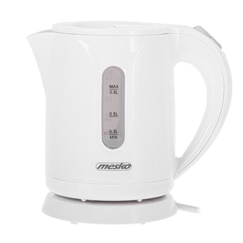 Fierbator de apa Mesko MS 1376, 0.8 L, 850 W, Baza rotativa 360 (Alb)
