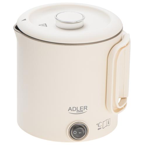 Fierbator de apa Adler AD 1388b, 0.8 L, 650 W, Baza rotativa 360 (Bej)