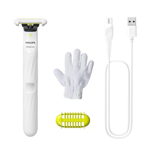 Aparat de ras electric Philips OneBlade Intimate QP1924/24, Autonomie 30 minute, Wet&Dry (Alb)