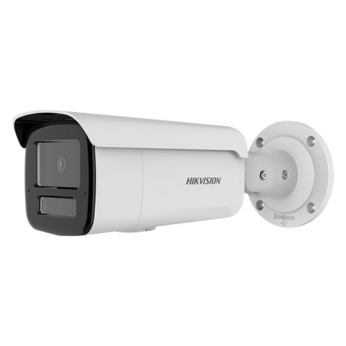 Camera supraveghere exterior IP cu iluminare duala Hikvision AcuSense DS-2CD2T83G2-LIS2U/SL, 8 MP, 2.8 mm, IR/lumina alba 60 m, slot card, microfon dual si difuzor, PoE, sirena, lumina stroboscopica