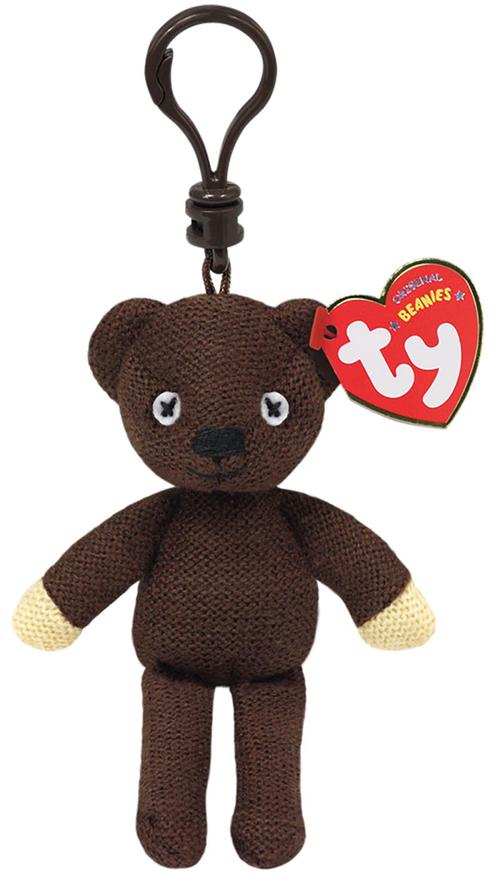 Breloc de plus Ty Ursuletul Lui Mr Bean, 8.5 cm (Maro)