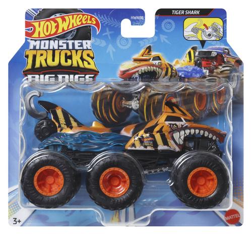 Masina - Hot Wheels Monster Trucks - Tiger Shark - Hot Wheels - Mattel
