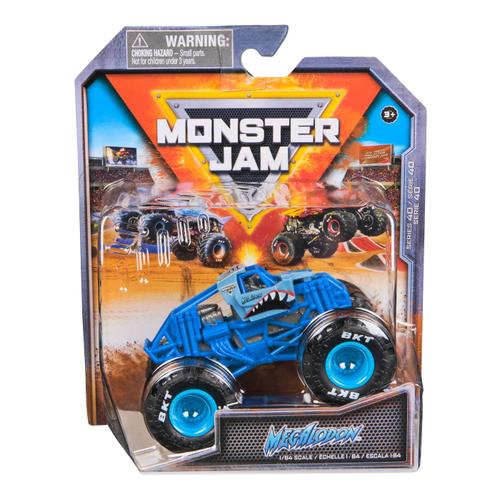 Masinuta Monster Jam - Megalodon Albastru, Scara 1 La 64 (Albastru/Negru)