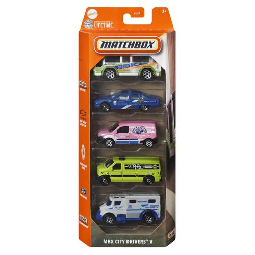 Set 5 masinute Matchbox - MBX City Drivers V, scara 1:64