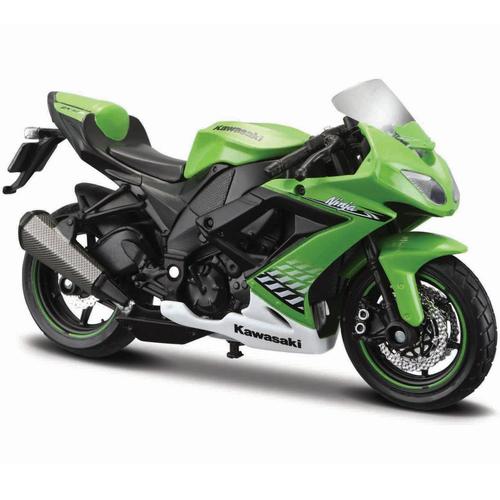Motocicleta Maisto - Kawasaki Ninja ZX 10R, cu stand, 1:18