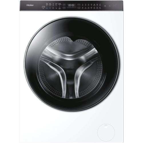 Masina de spalat rufe cu uscator Slim Haier HWD100BD1499UN/S, 10/6 kg uscare, 1400 RPM, Motor Direct Motion, Wi-Fi, iRefresh, ABT, Steam, iTime, Pillow Drum, Dual Spray, Smart Dosing, Clasa A (Alb)