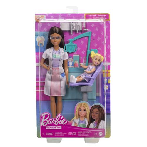 Set de joaca Barbie You can be - Barbie Stomatolog, bruneta