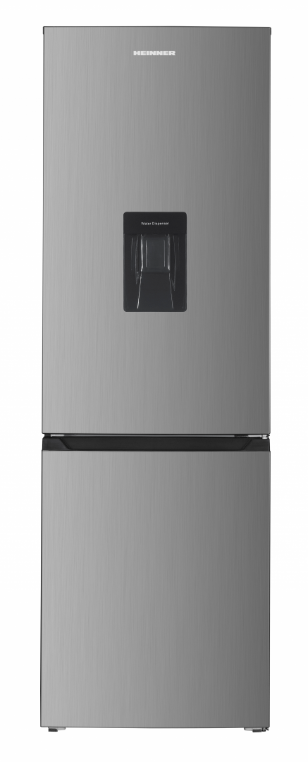 Combina frigorifica HEINNER HC-HM313XWDE++, 313 L, Clasa E, Lumina LED, Usi reversibile, H 185.8 cm (Inox)