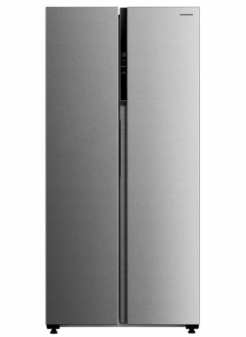 Side-By-Side HEINNER HSBS-M460NFINVXE++, 460 L, No Frost, Clasa E, Lumina LED, H 177.5 cm (Inox)