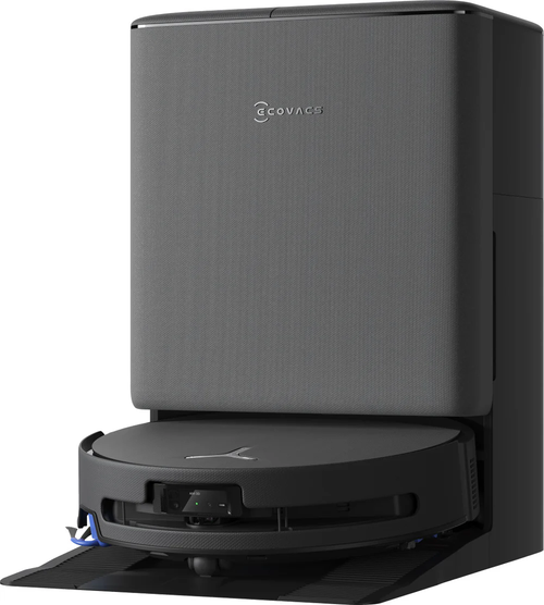 Aspirator robot Ecovacs DEEBOT T90 PRO OMNI, 30000Pa, Recipient praf 0.25 L, Autonomie 350 minute, OZMO ROLLER 3.0, ZeroTangle 4.0 (Negru)