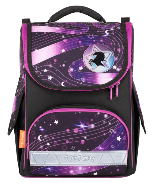 Ghiozdan neechipat Tiger Nature Quest Lite, dimensiune 35 x 31 x 19 cm, motiv Unicorn Rhythm