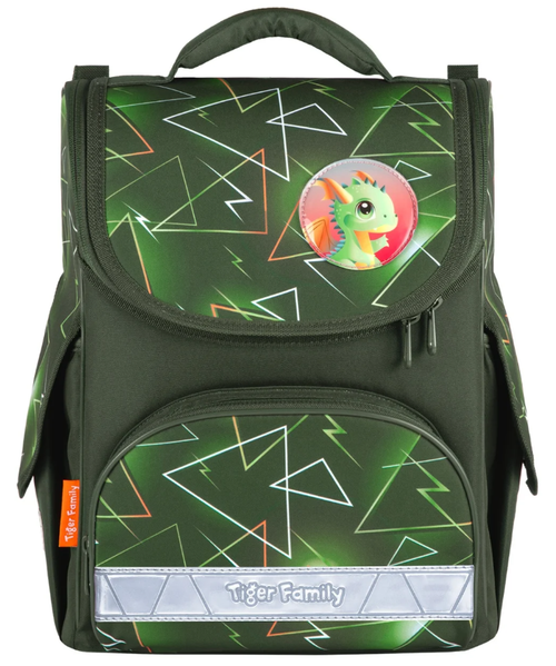 Ghiozdan neechipat Tiger Nature Quest Lite, dimensiune 35 x 31 x 19 cm, motiv Time for Power