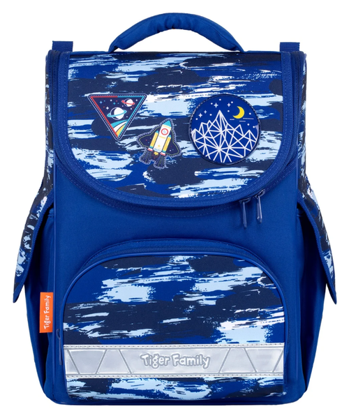 Ghiozdan neechipat Tiger Nature Quest Lite, dimensiune 35 x 31 x 19 cm, motiv Space Journey