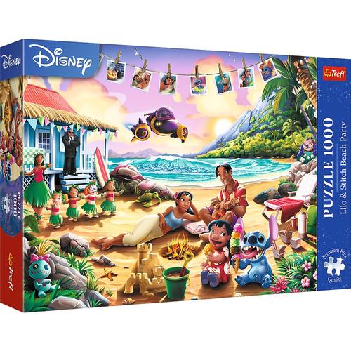 Puzzle Trefl Premium Plus Disney Lilo si Stitch petrecere pe plaja, 1000 de piese