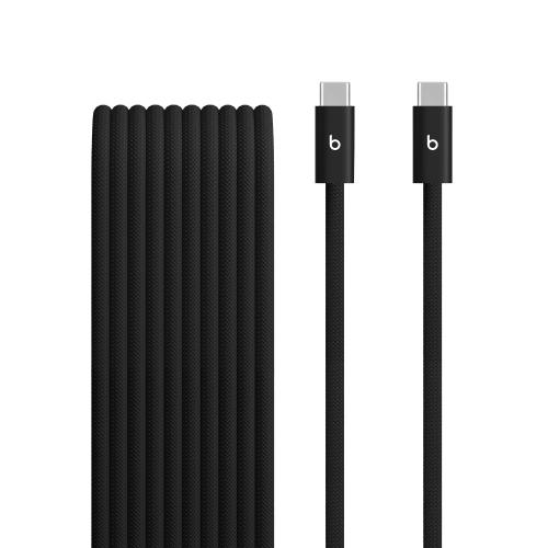 Cablu de date Beats MHX64EE/A, 240W, USB-C la USB-C, Braided, 3 m (Negru)