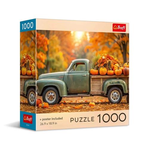 Puzzle Trefl Colectia SUA Camion de Toamna, Poster Inclus, 1000 de piese
