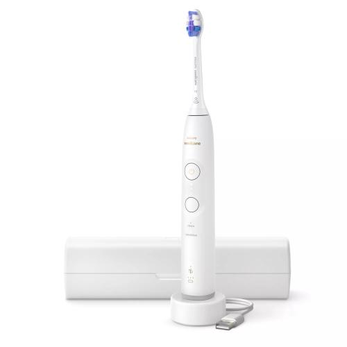 Periuta de dinti electrica Philips Series 6100 HX7400/06, 2 moduri periaj, 3 viteze, Timer, 62000 Miscari/minut, Husa calatorie (Alb)