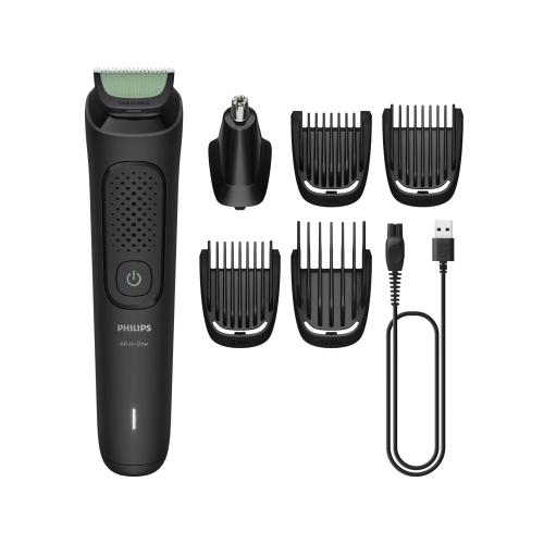 Aparat de tuns All-in-One Trimmer Seria 3000 Philips MG3915/15, Autonomie 60 minute, 6 atasamente (Negru)