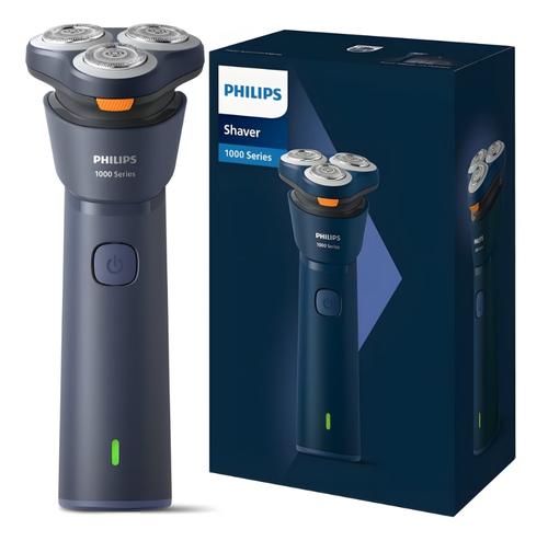 Aparat de ras electric Philips Seria 1000 S1881/00, Autonomie 35 minute, Wet&Dry, 27 lame PowerCut, cap 3D Floating Head, IPX7, incarcare USB (Albastru)