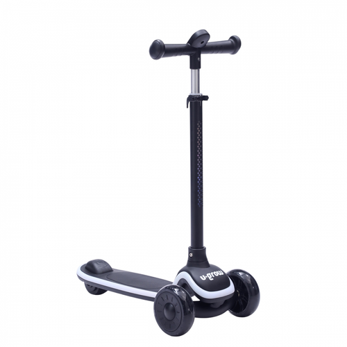 Trotineta cu lumini U-Grow UG-TROT01, 3 ani +, Negru