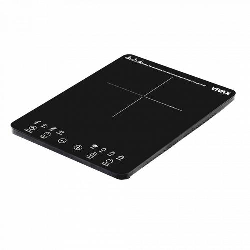 Plita cu Inductie Portabila 4 Zone de Gatit 60 cm Negru Mat Touch Control, Oprire Automata, 2.0 kW (Negru)
