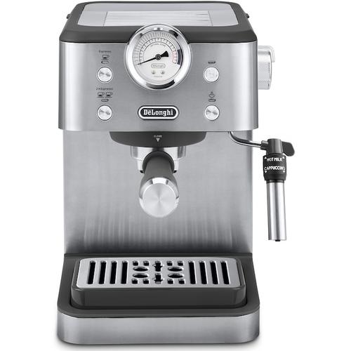 Espressor manual De'Longhi Classic EM450.M, 2 tipuri de bauturi, sistem manual de spumare, 1.7l, 1325W, 15 bar (Argintiu)