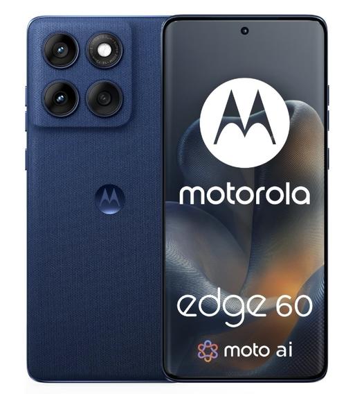 Telefon Mobil Motorola Edge 60, Procesor Mediatek Dimensity 7300, P-OLED 6.67inch, 12GB RAM, 512GB Flash, Camera Tripla 50 + 10 + 50 MP, Wi-Fi, 5G, Dual Sim, Android (Albastru)