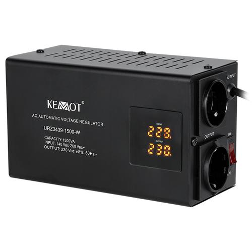 Stabilizator de tensiune automat KEMOT URZ3439, 1500VA/1050W, 2 x Schuko