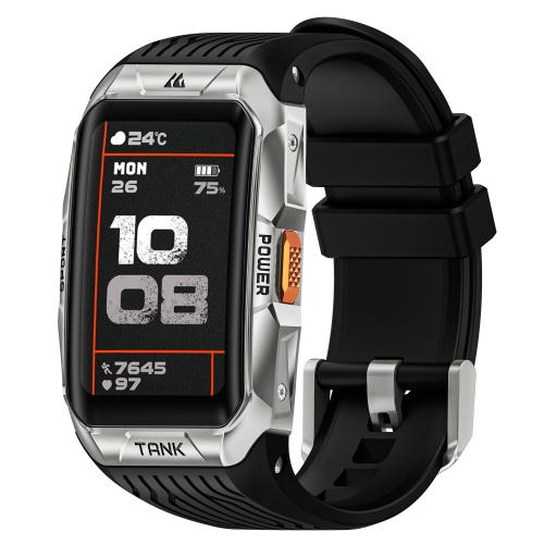 Smartwatch Kospet Tank X2 Ultra, Ecran AMOLED 1.64inch, GPS, Masuratori Ritm cardiac, Oxigen din sange, Stres, Monitorizare somn, 5 ATM (Argintiu)