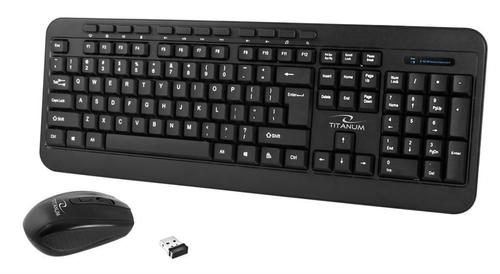 Kit Tastatura si Mouse Wireless Esperanza TITANUM TK109 AKRON (Negru)
