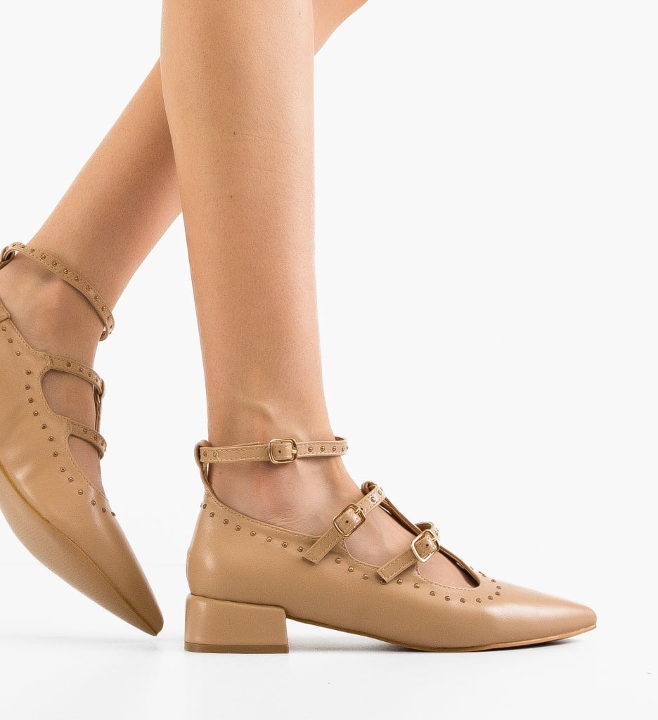 Pantofi cu toc Leslie Nude