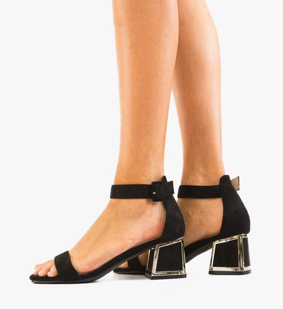 Sandale cu toc Lang Negre