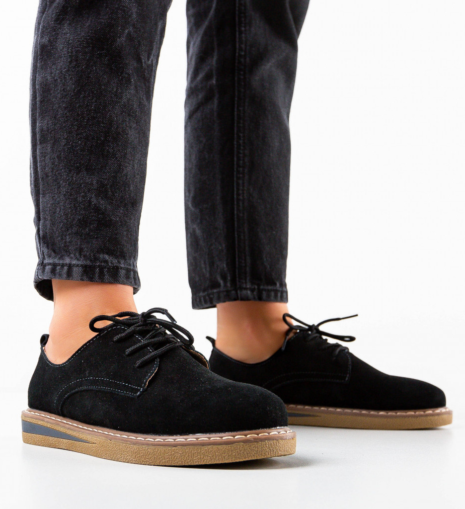 Pantofi Casual Romena Negri