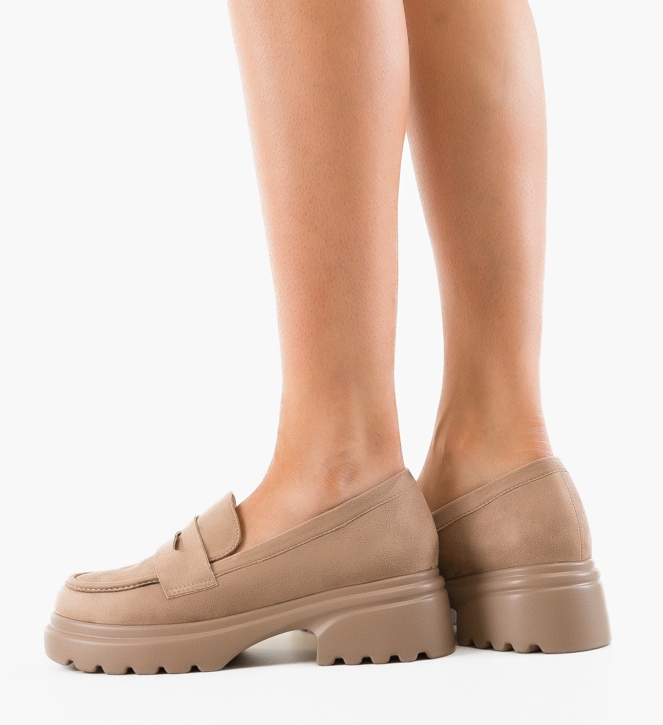 Pantofi casual dama Nowe Bej 2
