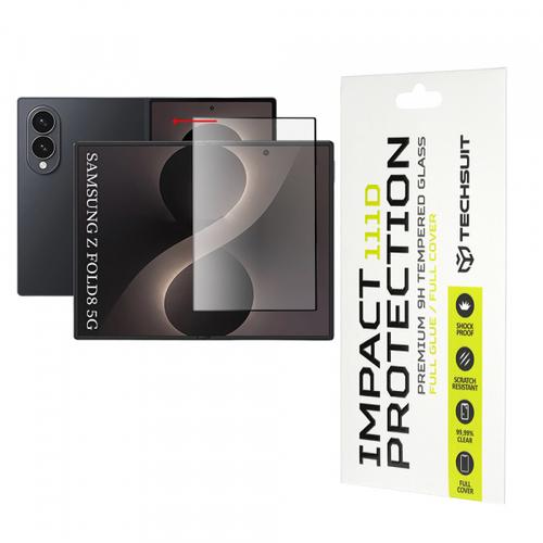 Folie de protectie Ecran Interior Techsuit pentru Samsung Galaxy Z Fold8, Sticla Securizata, Full Glue, 111D, Neagra