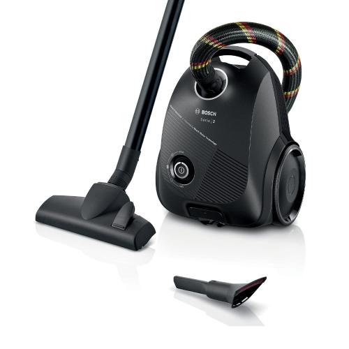 Aspirator cu sac Bosch Seria 2 BGDS2CHAMP, Filtru Igienic, 600 W (Negru)