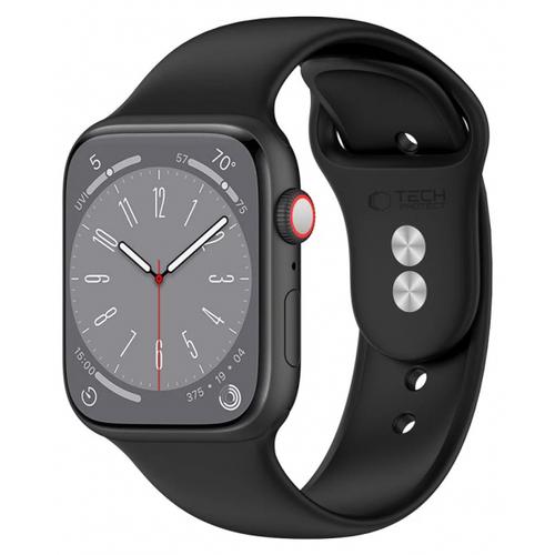 Curea Tech-Protect Silicone pentru Apple Watch 42mm / 41mm / 40mm Series, Negru