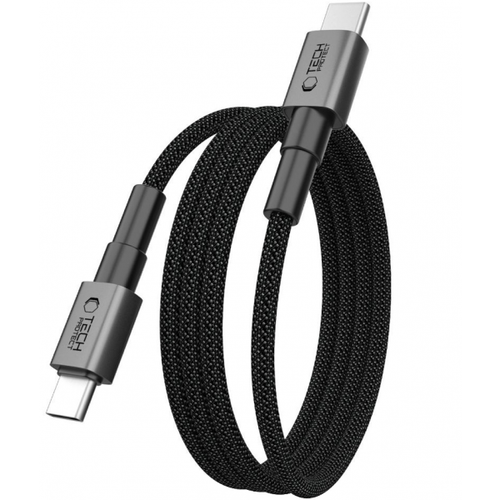 Cablu Date si Incarcare USB-C - USB-C Tech-Protect Ultraboost DNA MagTwist, 100W, 2m, Gri