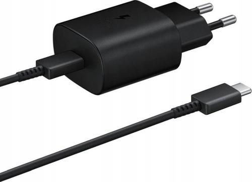 Incarcator retea Samsung EP-TA800EBE + EP-DG980BBE, 25 W, USB-C, Cablu USB Type-C inclus, Bulk (Negru)