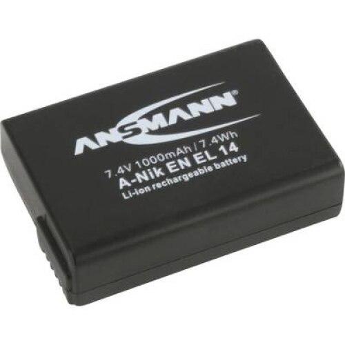 Acumulator aparat foto Ansmann, Compatibil cu Nikon, 7.4 V, 1000 mAh (Negru)