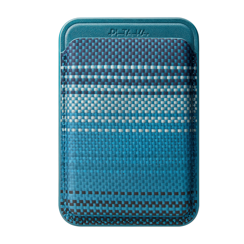 Portofel Pitaka MagSafe Woven, Fibra de Aramida (Albastru)
