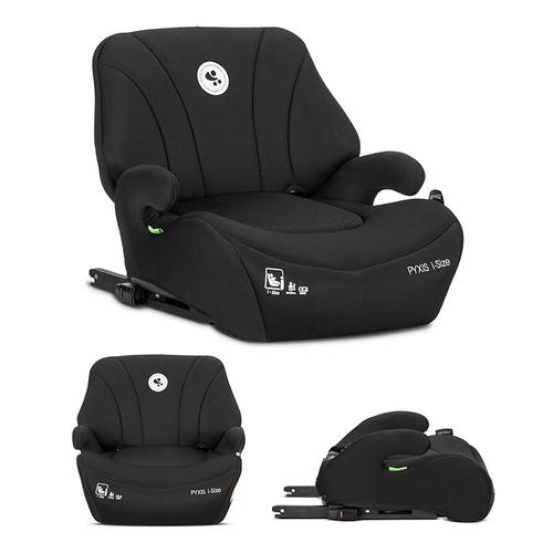 Inaltator auto pentru copii Lorelli Pyxis, i-Size, Isofix, tip booster cu spatar detasabil, 6-12 ani, 125-150 cm, Negru